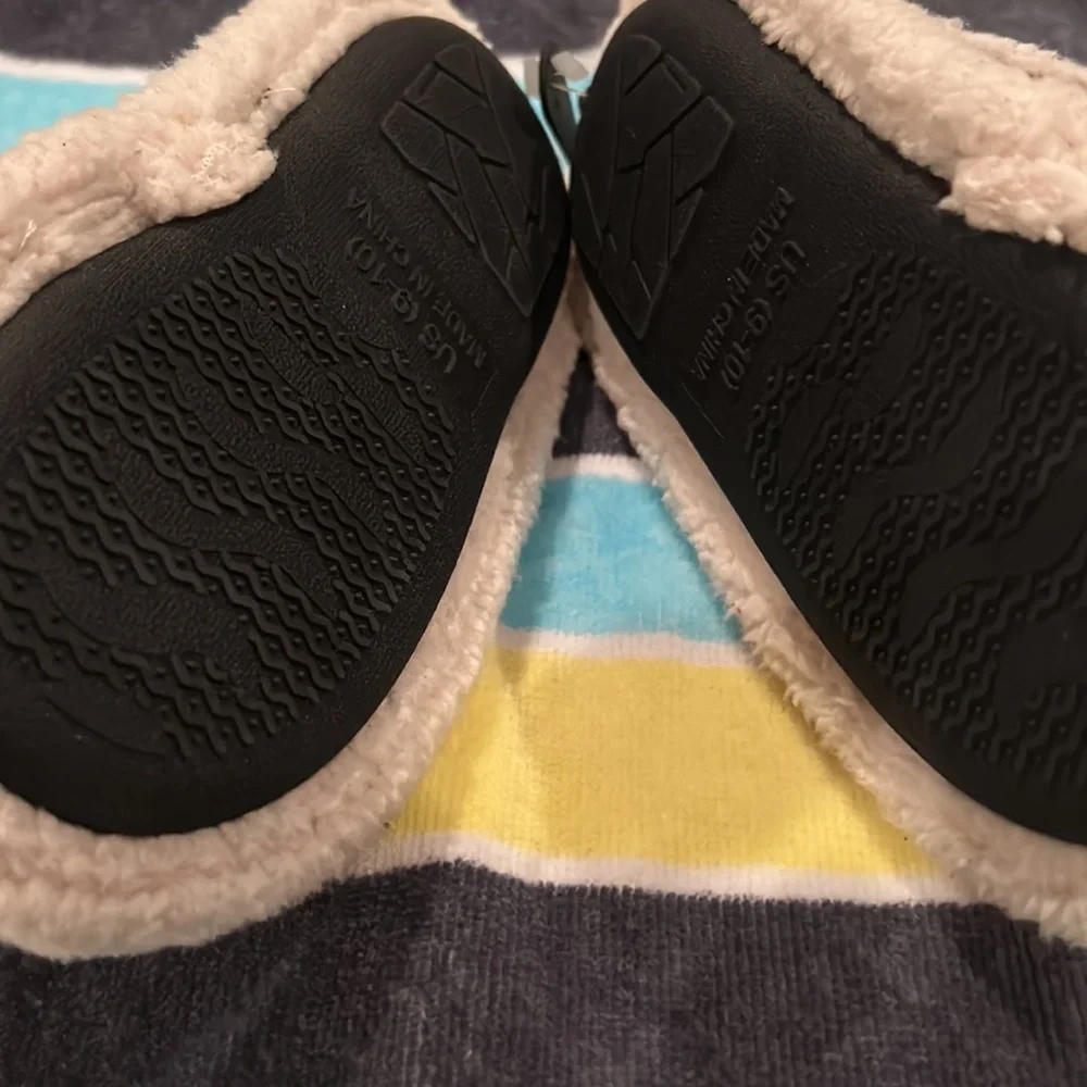 Bee & Willow Cozy Sherpa Lined Bear House Slippers Toddler 9/10 NWT